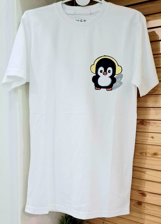 Penguin Painted Premium Quality T Shirt
