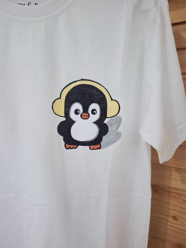 Penguin Painted Premium Quality T Shirt