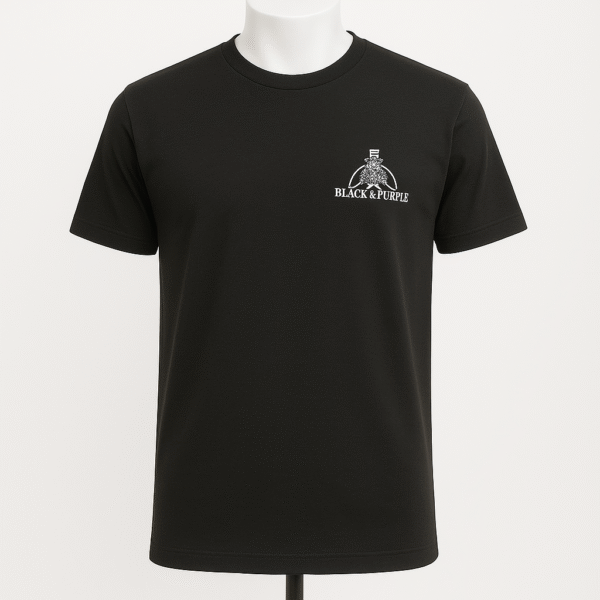 PREMIUM COTTON CREW NECK T-SHIRT BLACK - Image 2