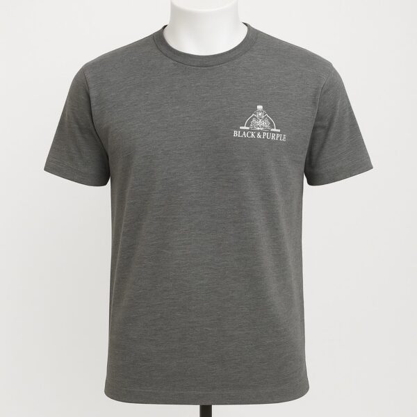 PREMIUM COTTON CREW NECK T-SHIRT CHARCOAL - Image 2