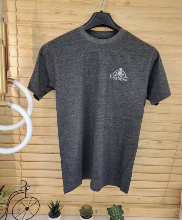 PREMIUM COTTON CREW NECK T-SHIRT CHARCOAL