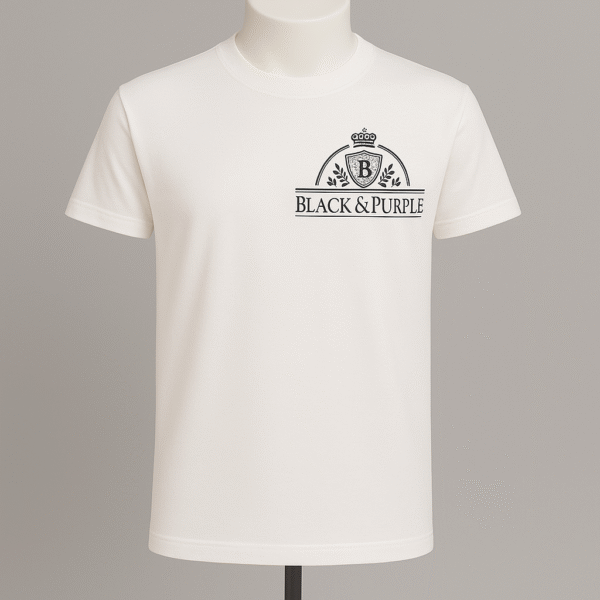PREMIUM COTTON CREW NECK T-SHIRT WHITE - Image 2
